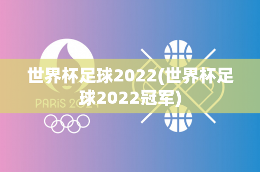 世界杯足球2022(世界杯足球2022冠军)